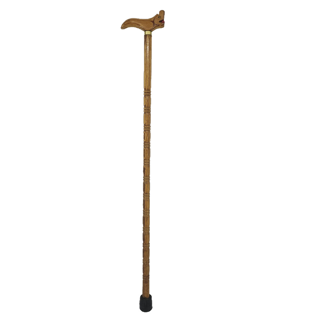 Vintage Antique Chinese Carved Wood Folk Art Dragon Walking Stick Cane Old